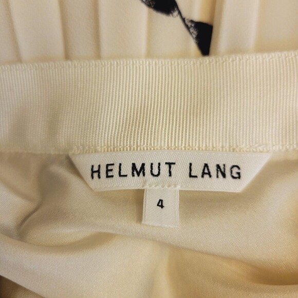 Helmut Lang Silk Printed Pleated Size 4 Women Skirt - Picture 8 of 11